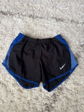 Nike Women's Dri-Fit Running Shorts Black Blue Size XS Activewear